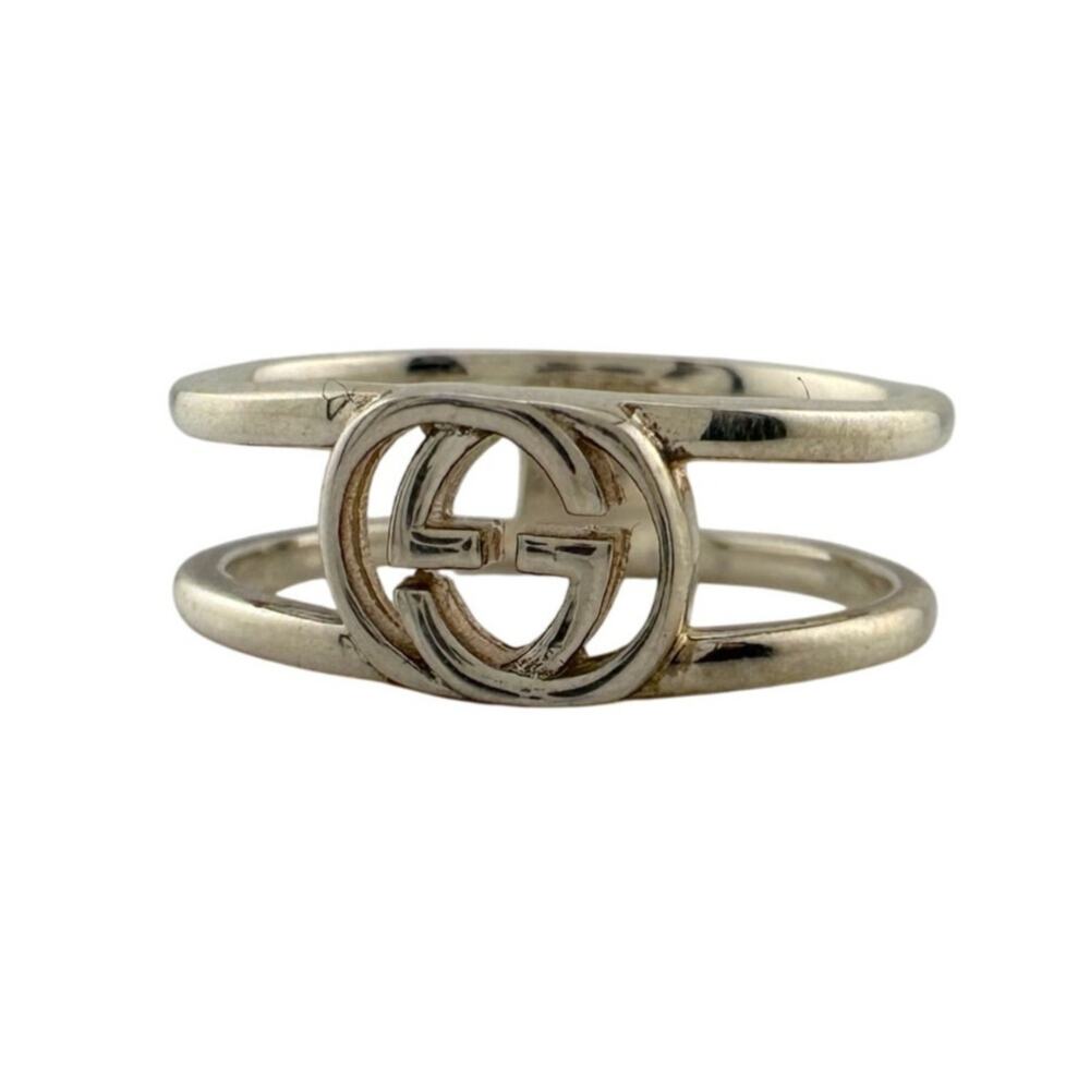 Gucci Interlocking G Open Band Ring Size 5.75 (11) - Picture 4 of 13